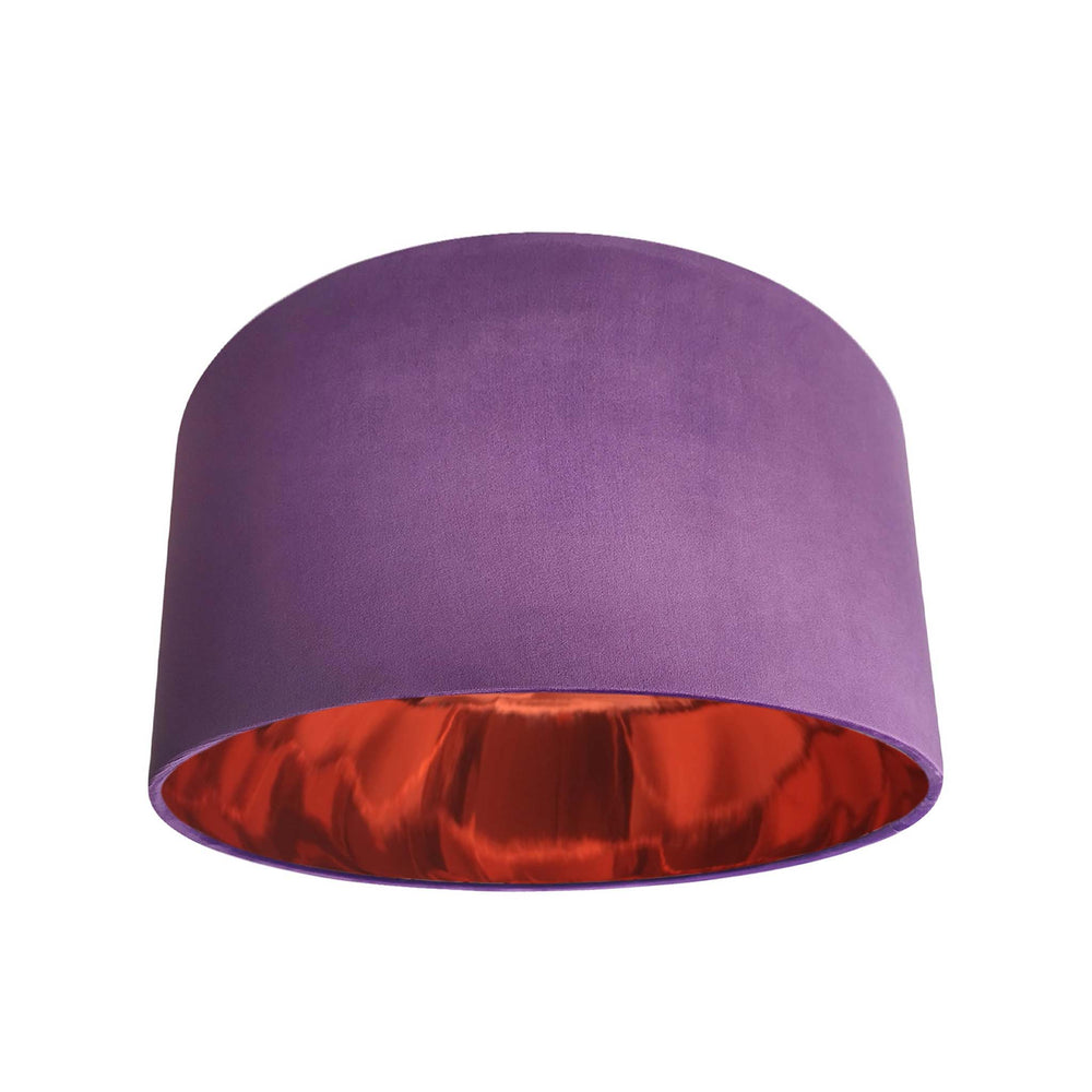 Amethyst Velvet Light shade with Copper Lining