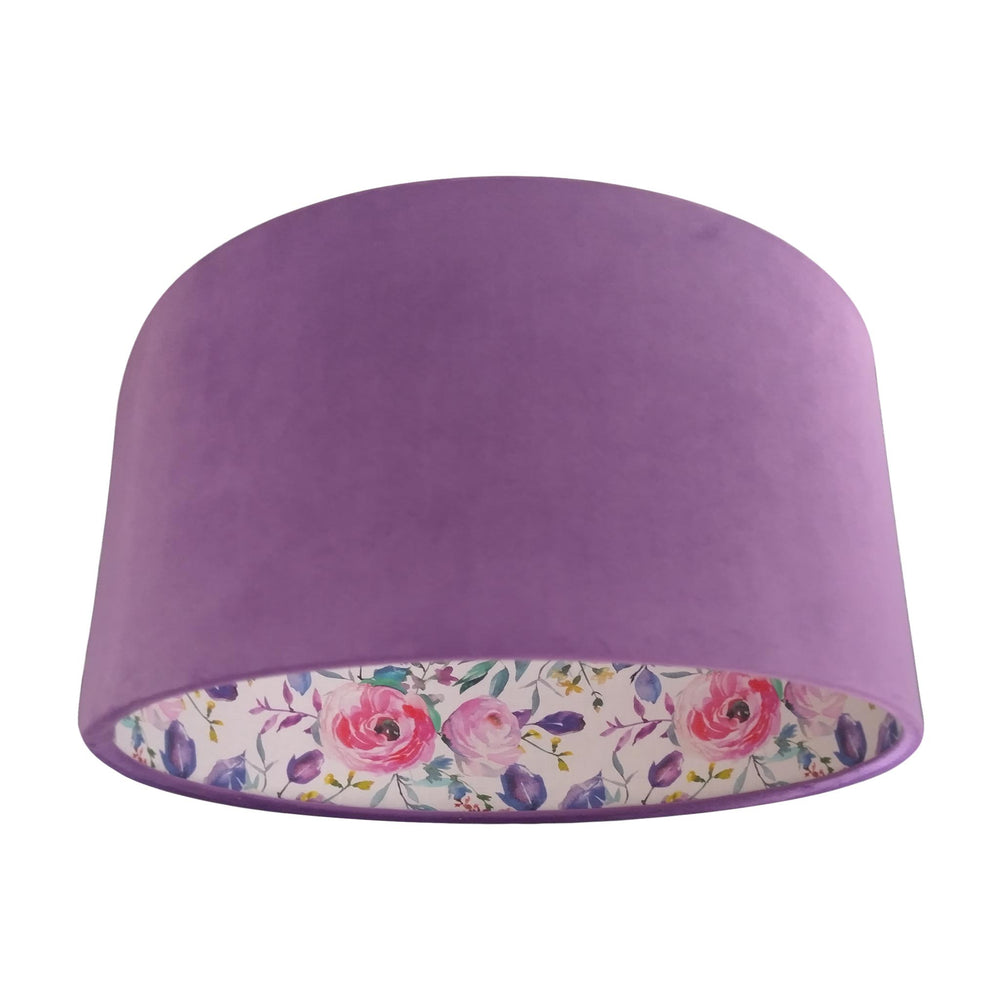 Spring Is Here Floral Lampshade in Amethyst Velvet