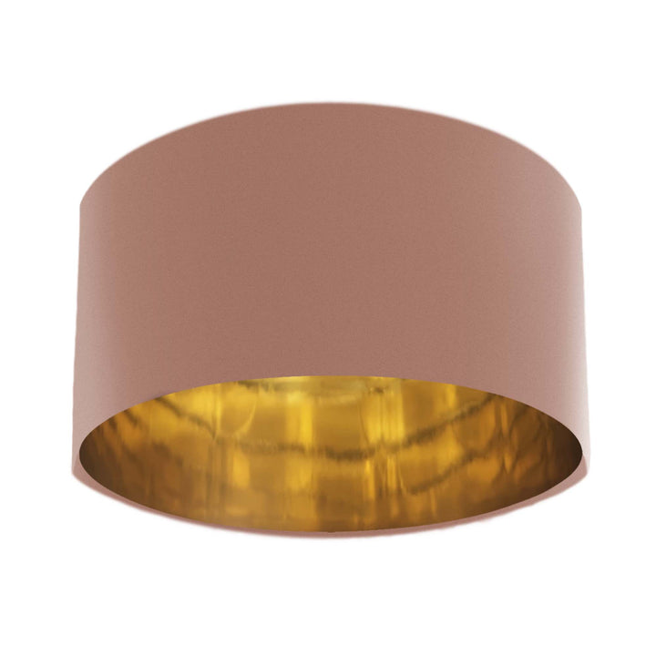 antique rose pink velvet lampshade with mirror gold lining