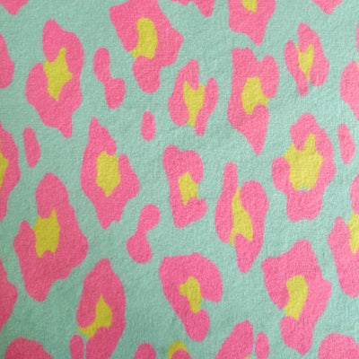 Fearless Leopard Lampshade with Gold Lining in Candy Pink and Mint Green