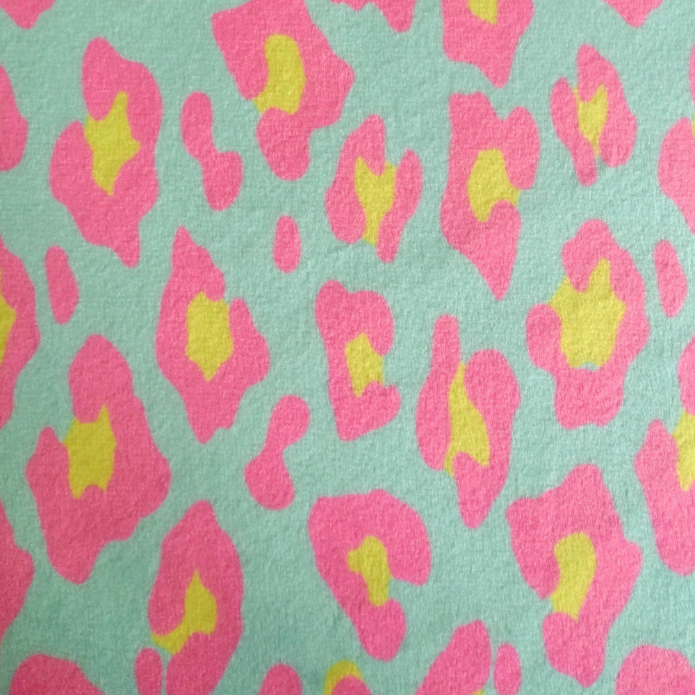 leopard lamp shade pink velvet silver lining handmade