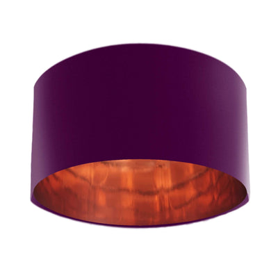 Mulberry Purple Velvet Light shade with Copper Lining