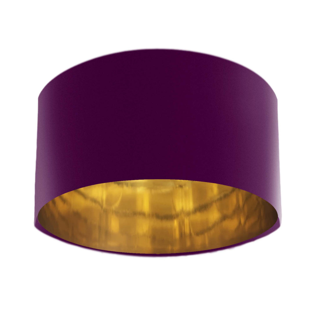 Mulberry Purple Velvet Lamp shade with Gold Lining