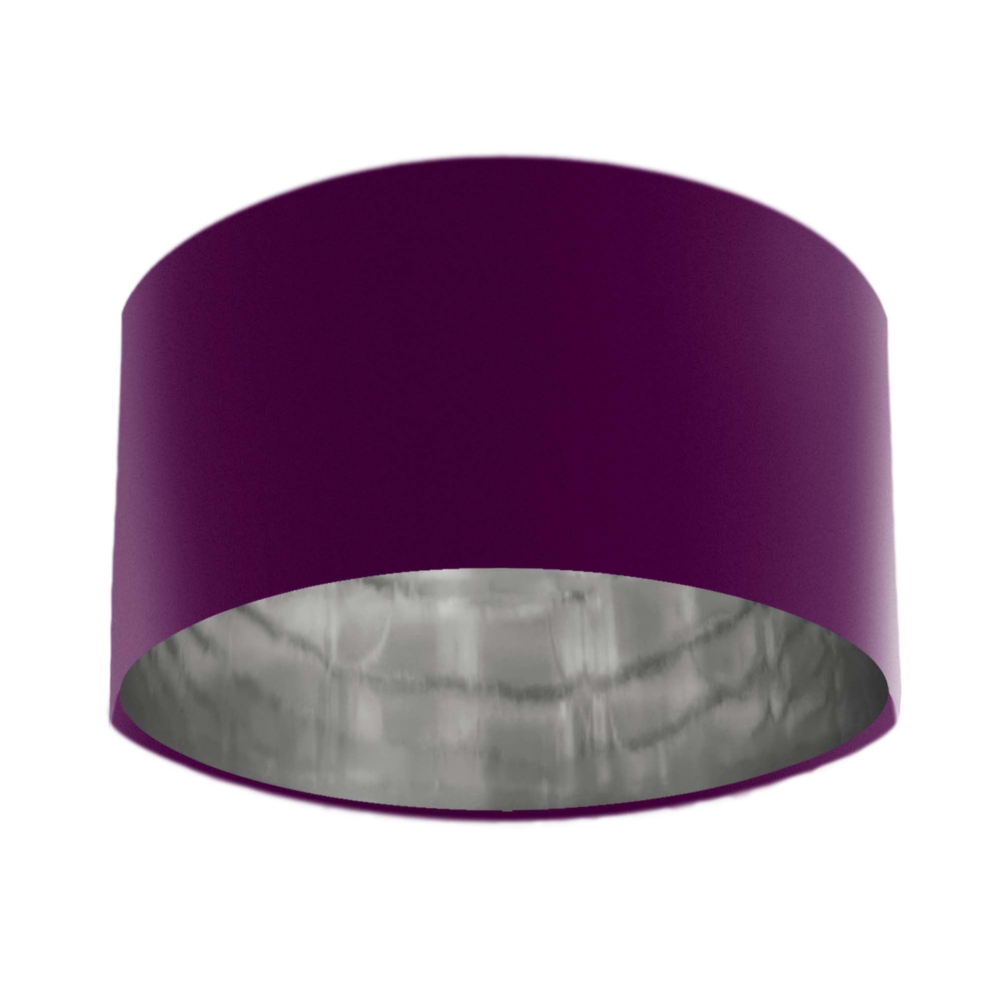 Mulberry Purple Velvet Lampshade with Silver Lining by Adoro Décor