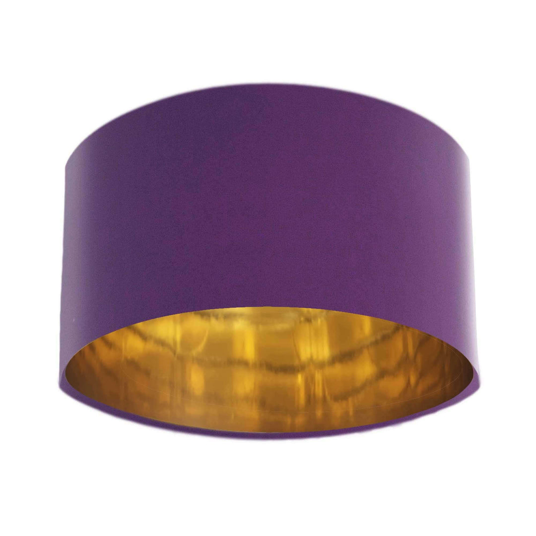 Amethyst Velvet Lampshade with Mirror Gild Lining