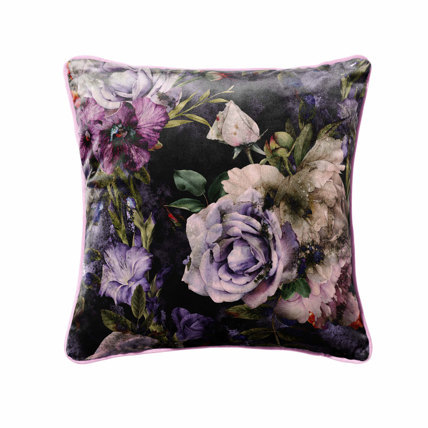 Vintage Flowers Velvet Cushion
