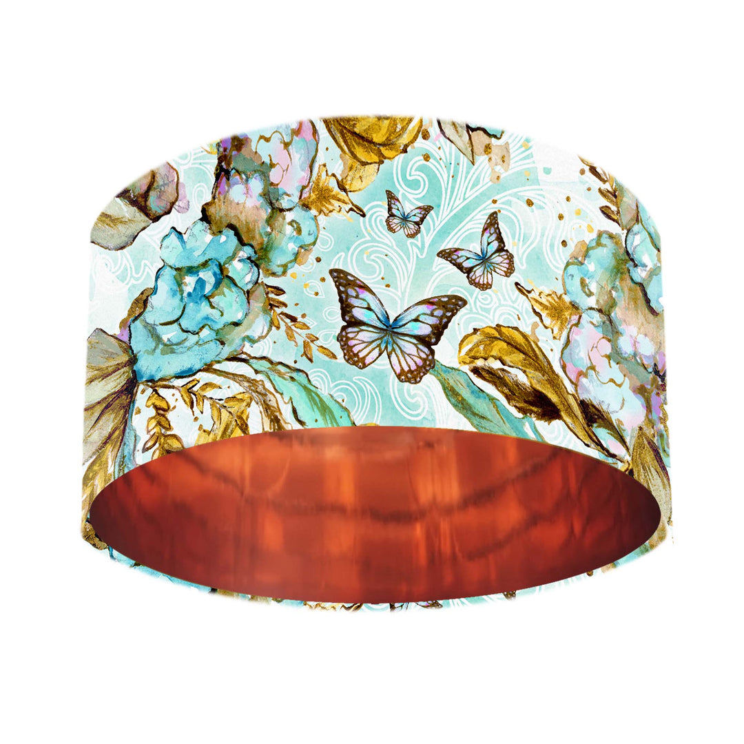 boho butterfly lampshade with mirror copper lining cotton