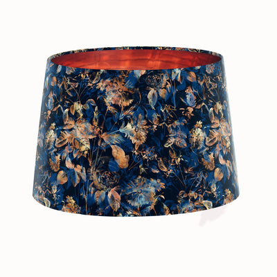 Night Forest Tapered Lampshade with Copper Lining