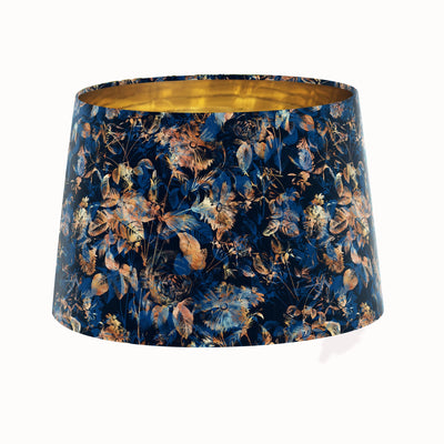 Night Forest Tapered Lampshade with Gold Lining