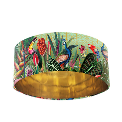 Tropicana Art Deco Lampshade with Gold Lining