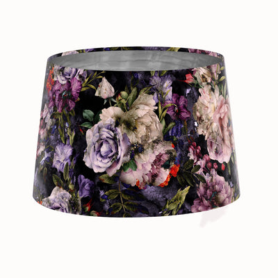 Vintage Flowers Tapered Lampshade with Silver