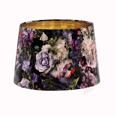 Vintage Flowers Tapered Lampshade with Gold