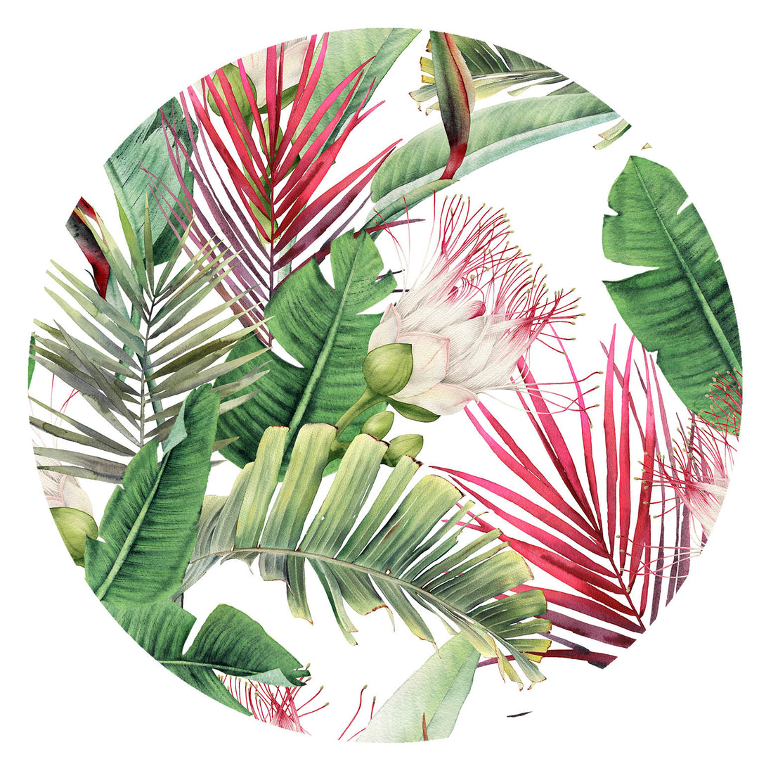 Botanical Protea Lampshade in Baby Pink Velvet