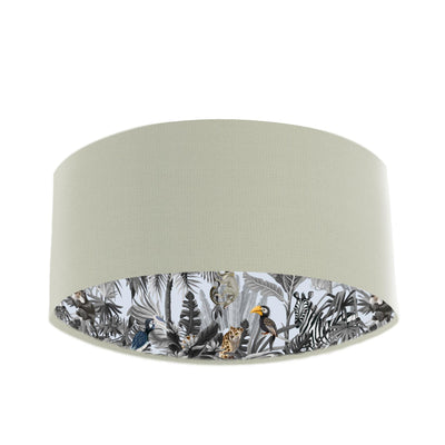 Grey Rainforest Lampshade in Ash Grey