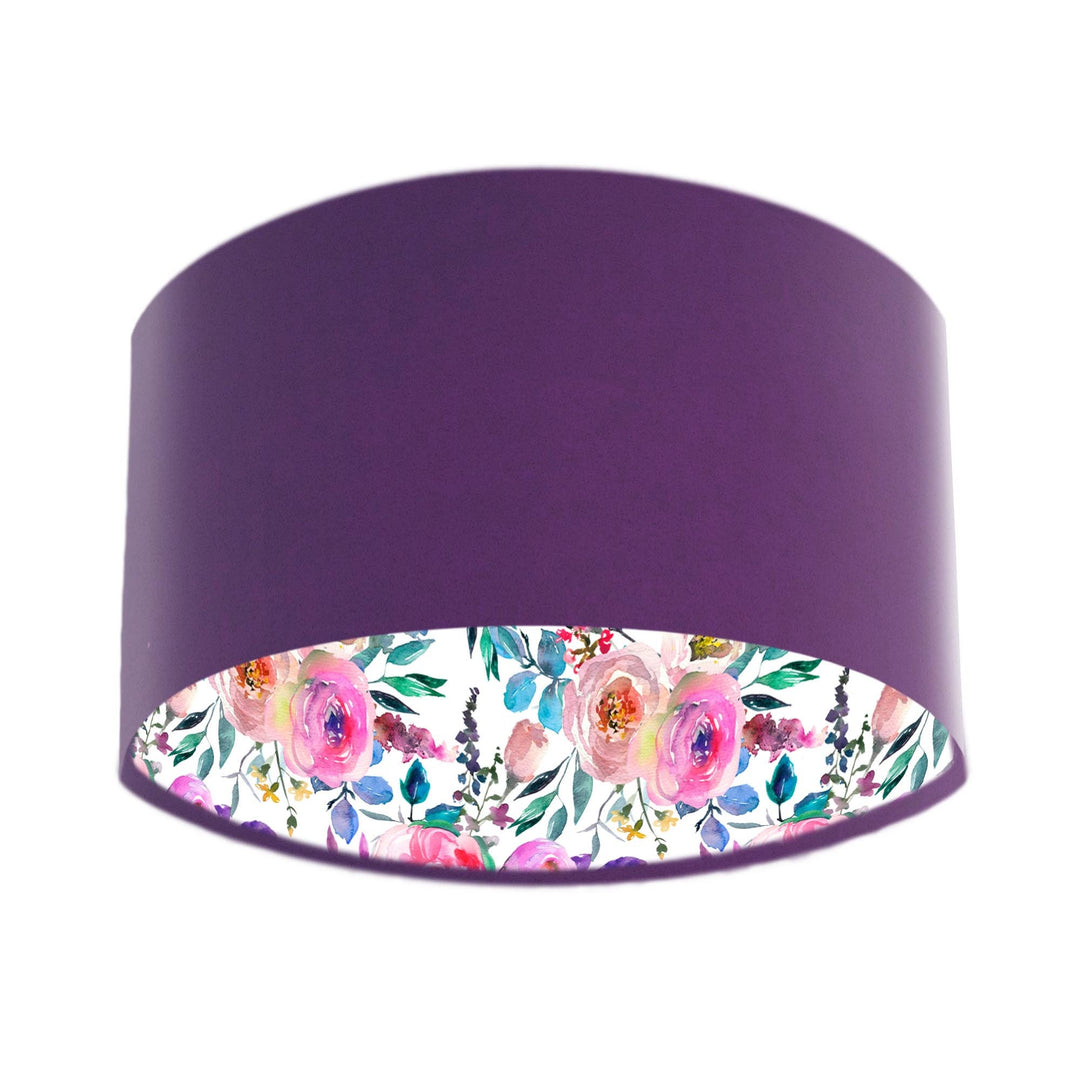Spring Is Here Floral Lampshade in Amethyst Velvet