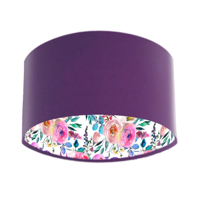 Spring Is Here Floral Lampshade in Amethyst Velvet